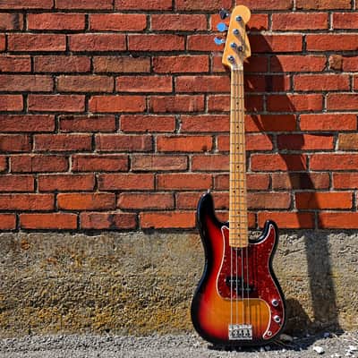 2008 Fender American Standard Precision Bass - 3-Tone Sunburst - w/Hardshell Case image 1