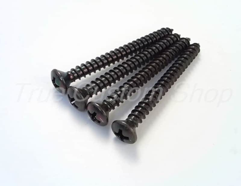 True Custom Shop® Black 1 3/4" Neck Plate Screws for Fender Guitars and Bass image 1