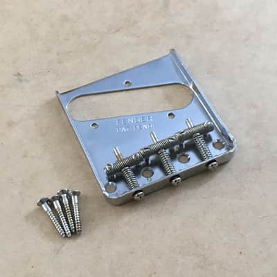 Vintage 50s Reissue Fender Pat. Pend. USA Lightly Aged Tele Ashtray Bridge Relic 3 Threaded Saddles image 2
