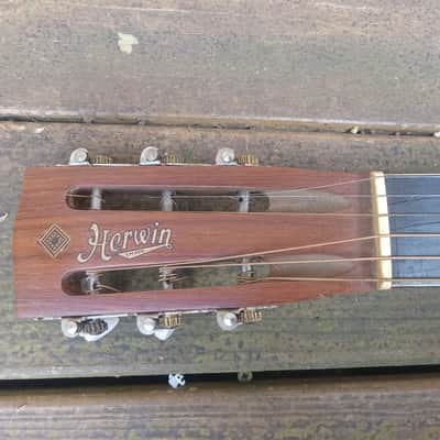 Vintage 1920's Herwin Acoustic Parlor Guitar Project! Record Label, Charlie Patton! image 7