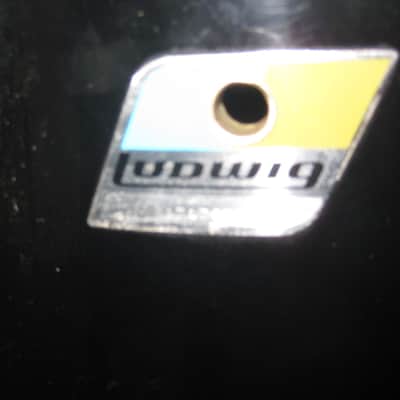 Ludwig Vistalite Solid black big beat 1976 - Noir opaque image 5