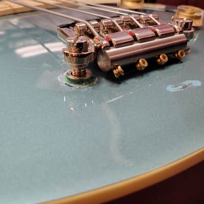 Preowned Epiphone Jack Casady Bass- Faded Pelham Blue image 7