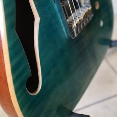 Telecaster Electric Guitar Project - Turquoise Flame Maple Top, Neck & Fretboard image 12