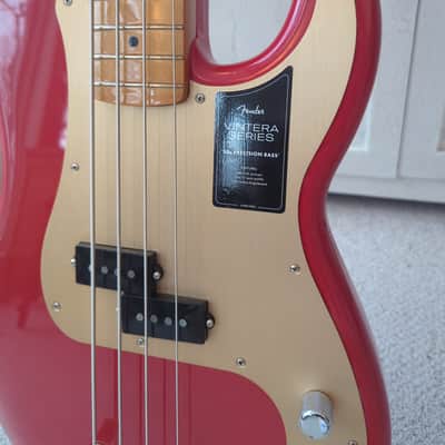 Brand New - Fender Vintera '50s Precision Bass with Maple Fretboard 2019 - Present - Dakota Red image 3