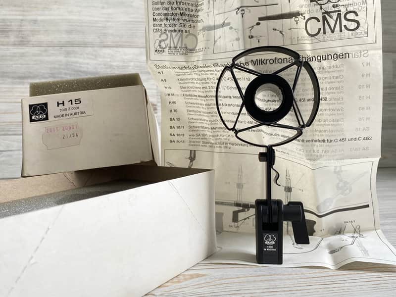 1979 AKG H15 Elastic Suspension For AKG C451 C452 CMS Series Microphones image 1