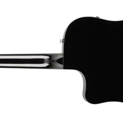Fender CD-60SCE Dreadnought Cutaway Acoustic Electric Guitar, with 2-Year Warranty, Fishman Pickup and Preamp System, Black image 2