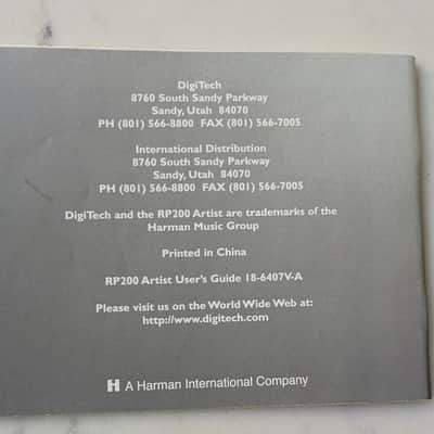 DigiTech Artist Modeling Guitar Processor RP200A image 9