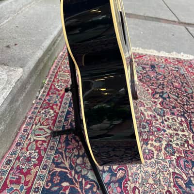 2005 MIK Epiphone EJ-200 EB “Jumbo” Acoustic Guitar ~ Shiny Gloss Ebony Finish, Mustache Bridge, Decorated Fretboard *SALE* image 23