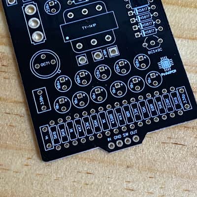 Pedal PCB  Simulcast pcb Clone Broadcast Fuzz overdrive diy by pedal PCB USA + transformer  2020 Pcb image 3