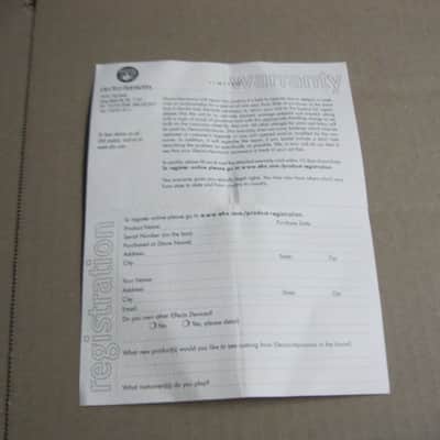 lightly handled Electro-Harmonix EMPTY CARDBOARD BOX & orig Owner's Manual & Warranty / Registration paperwork ONLY for Nano LPB-1 Linear Power Booster (NO pedal) from 2010s, specifically 2015 image 21
