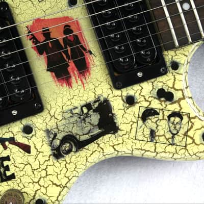 Custom Crackle Painted and Upgraded Epiphone LP Special ll Guitar with Matching Headstock image 9