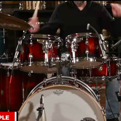 Gretsch Renown 4 Piece Drum Set (18/12/14/14sn) Cherry Burst image 1