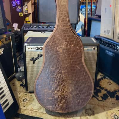 Gibson Vintage Chipboard Alligator 🐊 Case ES 335 125 175 225 etc 1950s - Brown image 2