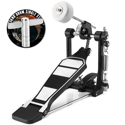 Single Kick Bass Drum Pedal, Kick Drum Pedal Come With Classic Felt Beater Stick & Key For Foot Percussion Set Instrument, Single-Chain Heavy-Duty For Beginner & Pro Drummers image 6