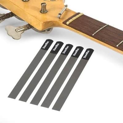 StewMac Gauged Nut Slotting File Set for Bass, for 5-String - Set of 5 image 2