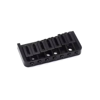 KD By AxLabs 7-String Hardtail Bridge - String-Through-Body, 4-Screw Mount, 10.5 mm Spacing- Satin Black image 1
