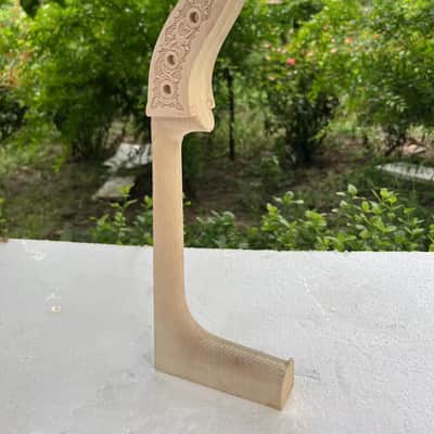 Hand-Carved High quality 4/4 Cello Neck 4 string Maple wood Cello parts image 10