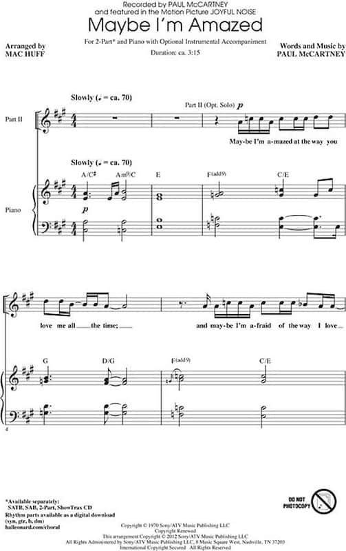 Maybe I'm Amazed - from Joyful Noise image 1
