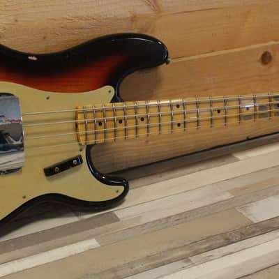 Fender Custom Shop Time Machine '58 Precision Bass Relic - Super Faded Aged Chocolate 3-Color Sunburst image 1