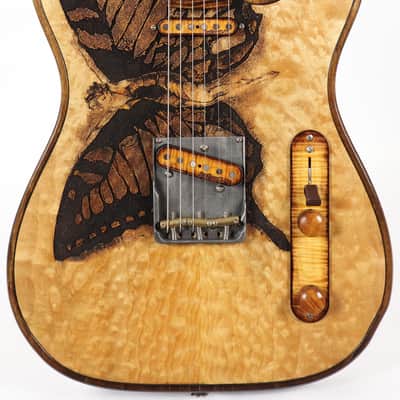 Walla Walla USA Maverick Laser Winged Gal Tele Electric Guitar w/ Gator Case image 1