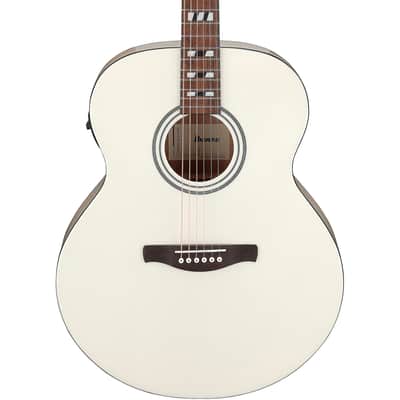 Ibanez AJ70M2E Jumbo Acoustic-Electric Guitar Pearl White