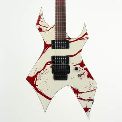 ギター B.C. Rich Joey Jordison Warlock II JJSW2 B.C.Rich JJSW2 Joey Jordison Signature Warlock II White with Blood
