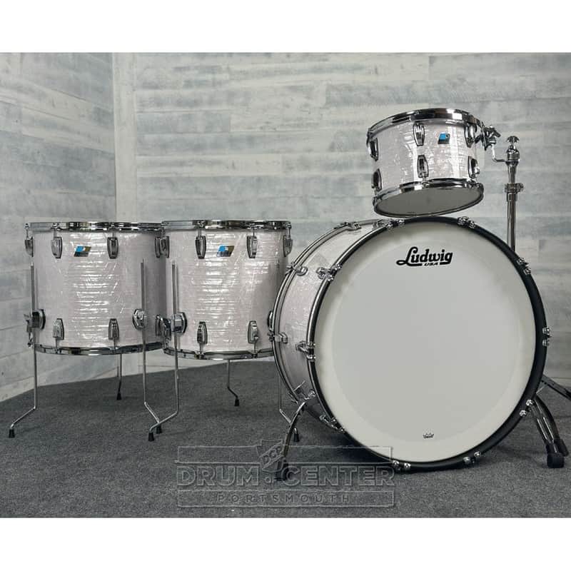 Ludwig Classic Maple "Super 70s"  4pc Drum Set 26/14/16/18 70s White Marine Pearl - DCP Exclusive! image 1