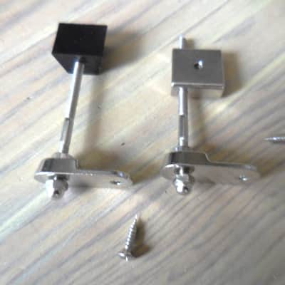 Archtop Pickguard Mounting Hardware Pkg of 2 Standard Types Nickle New image 1