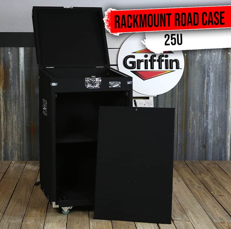 Rack Mount Cabinet Flight Case - Studio Mixer DJ Booth Cart Stand AMP Stage Gear image 1