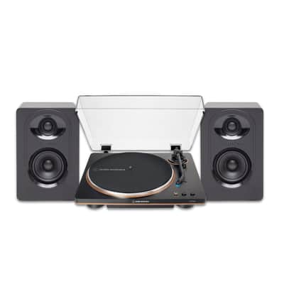 Audio-Technica AT-LP70X-BZ Fully Auto Belt-Drive Turntable & Studio Monitors image 1