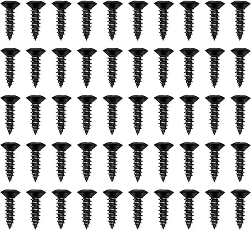 Electric Guitar Bass Pickguard Screws 3mm Pick Guards Scratch Plate Mounting Screws for Fender Strat ST Tele TL Stratocaster Telecaster Gibson LP Les Paul SG (Black) image 1