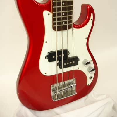 Samick by Greg Bennett Design Corsair Mini Bass Guitar, Candy Apple Red w/ Bag image 3
