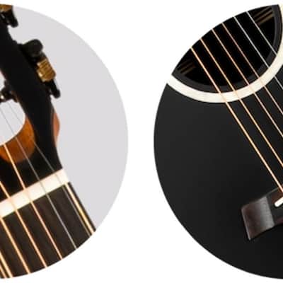 Flight PIXI BK Solid Spruce Top Mahogany Neck 6-String Acoustic Travel Guitar w/Gig Bag image 16