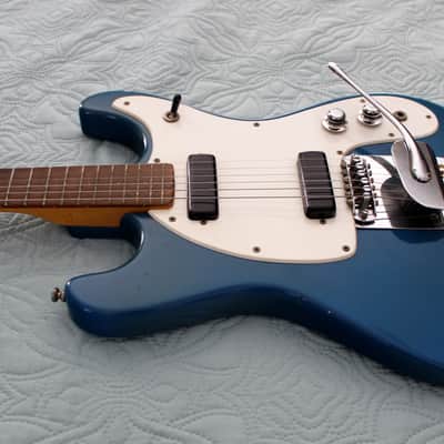 Mosrite Ventures II Slab Body Guitar Serial #B022 1965 Blue image 16