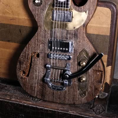 Postal  Crossroads 1910 Limited Edition  #1 Barnwood Upgrade Bigsby F Hole image 15