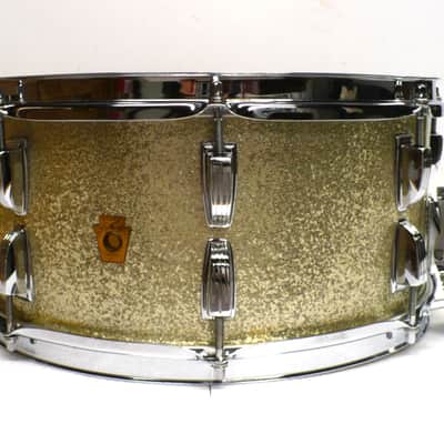 Ludwig Model 902PC 6 1/2" x 14" Symphonic Snare Drum / Sparkling Silver Pearl 1967 image 7