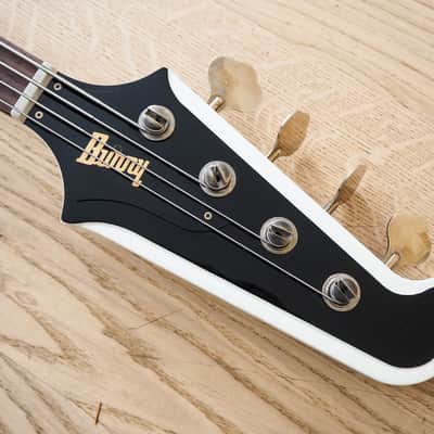 2011 Burny Thunderbird IV Electric Bass Guitar Polaris White w/ Upgrades image 4