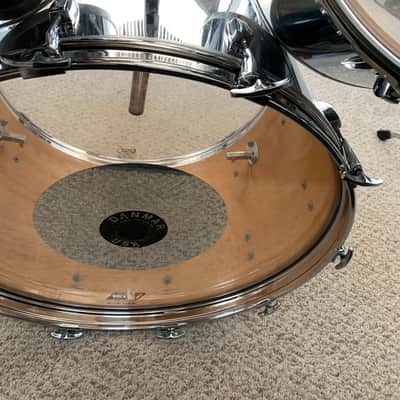 Ludwig 6 Piece Drum Set Chrome over Maple Shells Vintage Chrome O Wood late 70's Power Toms image 9
