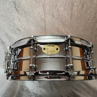 Ludwig LB400BT Brass Edition Supraphonic 5x14" 10-Lug Snare Drum with Tube Lugs 1998 - 2019 - Chrome-Plated image 6