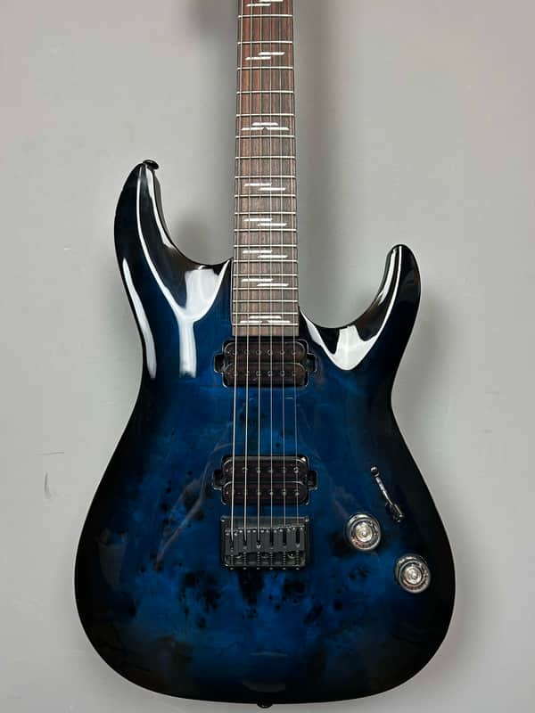 Schecter Omen Elite-6 2025 - See Thru Blue Burst image 1