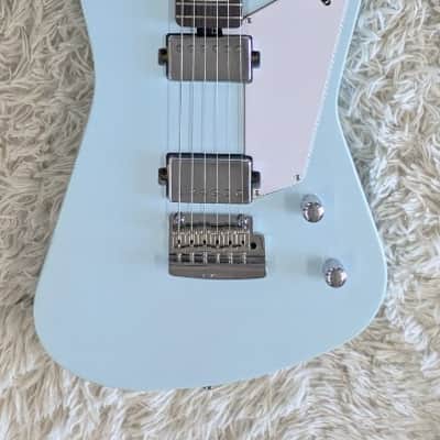 Sterling by Music Man Mariposa Electric Guitar Roasted Neck, Daphne Blue Finish image 1
