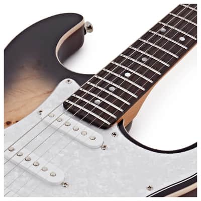 Jet JS-450 QTBR 450 Series Basswood Burl Poplar Top Body Canadian Roasted Maple Neck 6-String Electric Guitar image 5