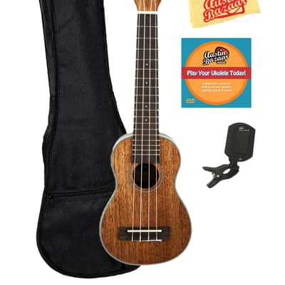 Kala KA-SLNG Mahogany Long Neck Soprano Ukulele w/ Gig Bag image 1