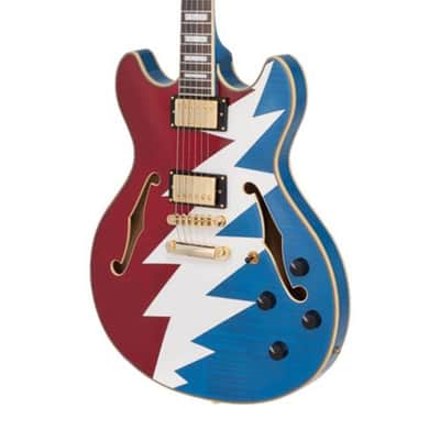D'Angelico Guitars Premier Grateful Dead DC Semi-Hollow Electric Guitar image 4