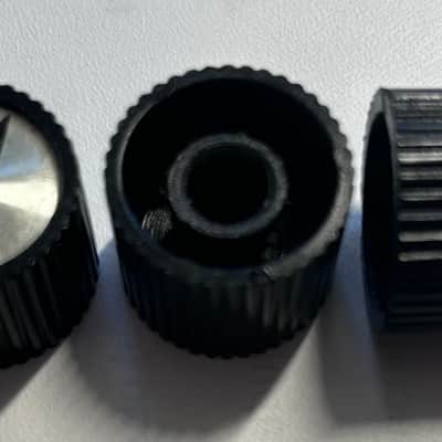 Danelectro Amp Knobs 1960’s - Black Chrome Inserts image 7