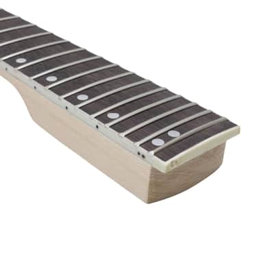 Ibanez-Style Unfinished Guitar Neck, Canadian Maple & Rosewood, 24 Fret, Bolt-On image 3