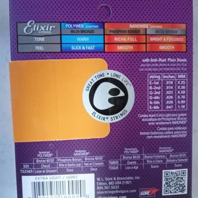Elixir Nanoweb Phosphor Bronze Acoustic Guitar Strings Extra Light 10–47 (16002) – NEW Phosphor Bronze Acoustic Guitar Strings Extra Light 10–47 (16002) – NEW 2026 image 2