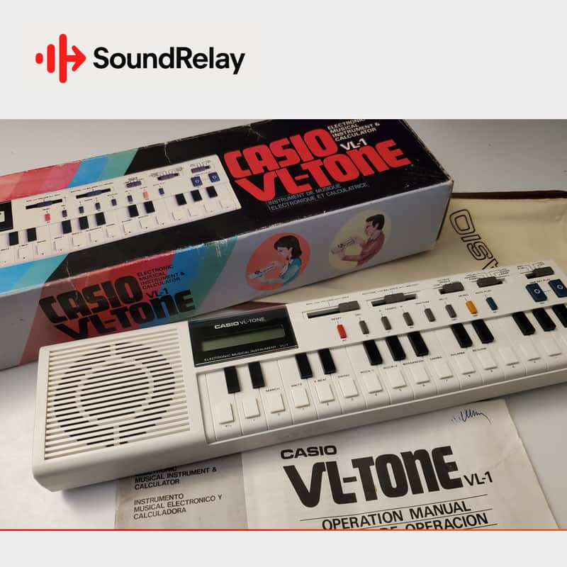 Casio VL-1 VL-Tone - Classic Mini Synth/Calculator - Box, Case & Manual - Tested
