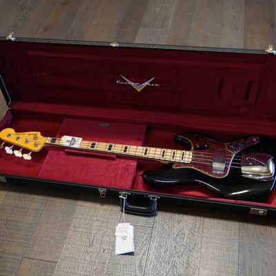 2024 Fender Custom Shop '68 Jazz Bass Relic Electric Bass Aged Black + COA OHSC image 2