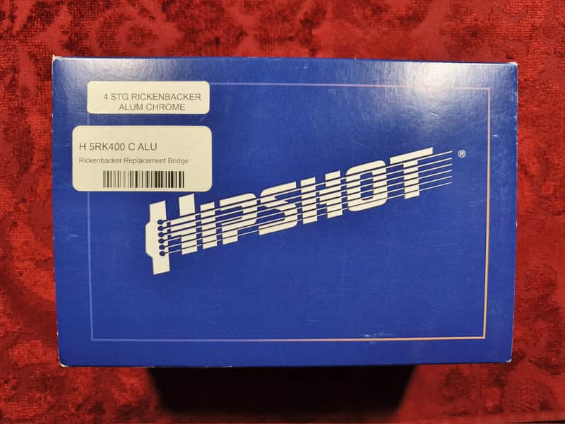 Hipshot H5RK400C Aluminum Rickenbacker Replacement Bass Bridge – Chrome, NOS / Mint in OVP (Discontinued Pre-2020 Direct Fit) image 1